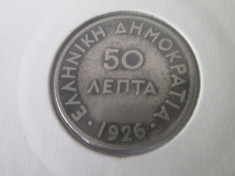 Grecia 50 lepta 1926 foto