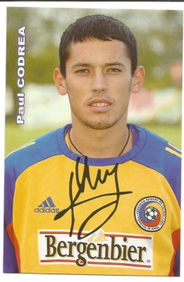 @carte postala(ilustrata) -NATIONLA DE FOTBAL A ROMANIEI-Paul Codrea foto