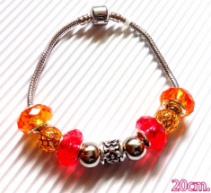 Bratara tip Pandora completa ,pandantive,talismane si charm-uri tip Swarovski foto