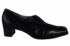 Pantofi piele neagra Gabor, marime 42 foto