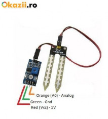 Senzor umiditate sol Higrometru pentru Arduino PIC AVR ARM STM32 + cabluri foto