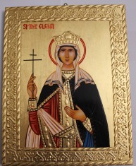 ICOANE PICTATE PE LEMN ,CU FOITA DE AUR 24K-ORTODOXE foto