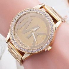 NOU Ceas de dama MICHAEL KORS auriu elegant cu bratara metalica + saculet CADOU foto