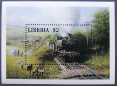 LIBERIA - LOCOMOTIVA, 1 S/S NEOBLITERATA - LIB 013 foto