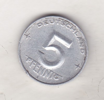 bnk jt Germania RDG 5 pfennig 1952 A foto