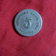 Moneda 5 Pf.1888 litera F Germania , metal ,cal.f.buna