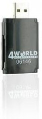 4WORLD Cititor carduri flash 4World, USB 2.0 ALL-in-ONE MS/M2/SD/microSD/MMC PenDrive foto