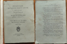 Papa Pius IX , Inventarul arhivei secrete a Vaticanului , 1934 , 37 planse foto