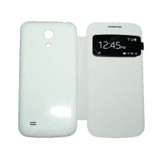 Flip Cover, Samsung Galaxy S4 mini i9190, S View, Alb foto