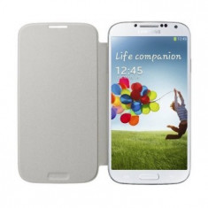 Flip cover Samsung Galaxy S4 i9500 , piele eco, alb foto