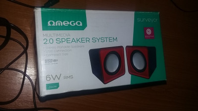 BOXE OMEGA ,MULTIMEDIA 2.0 SPEAKER SYSTEM 6W RMS ,STEREO . foto