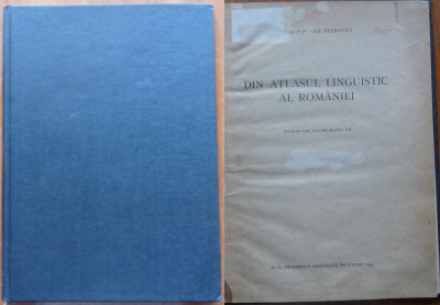 Pop , Din atlasul linguistic al Romaniei , 1934 , autograf catre Vaida Voievod foto