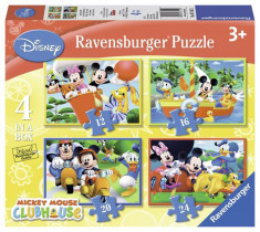 Puzzle Clubul Lui Mickey Mouse, 4 Buc In Cutie, 12/16/20/24 Piese foto