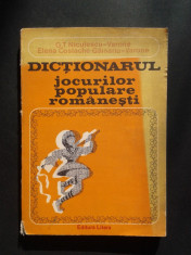 DICTIONARUL JOCURILOR POPULARE ROMANESTI Niculescu Varone foto