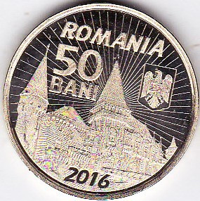 50 bani 2016 comemorativ Iancu de Hunedoara din fisic a.UNC/UNC foto