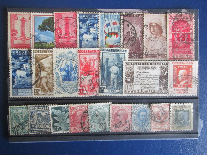 TIMBRE ITALIA LOT-24 BUC STAMPILATE