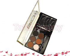 Kit Sprancene Complet cu 6 nuante de pudra pentru definire - Mega Palette BROW foto