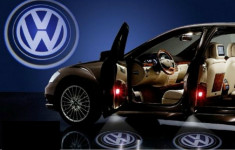 Volkswagen, set LED logo laser auto, portiera, pe timp de noapte, welcome light foto