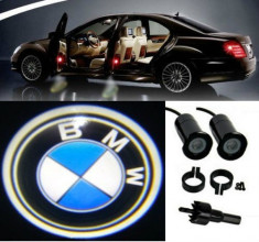 BMW, set LED logo laser auto, portiera, pe timp de noapte, welcome light foto