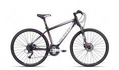 Bicicleta dama CTM Elite 1.0, 2016, cadru 17&amp;quot;, negru mat / roz Cod Produs: 037.69 foto