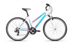 Bicicleta dama CTM Maxima 2.0, 2016, cadru 18&amp;quot;, alb / albastru deschis Cod Produs: 037.90 foto