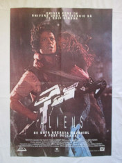 Afis cinema vechi Aliens, afis film Aliens, poster film foto