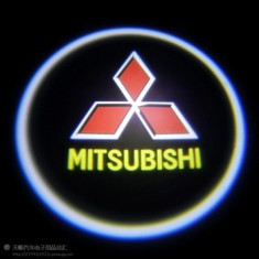 Mitsubishi, set LED logo laser auto, portiera, pe timp de noapte, welcome light foto