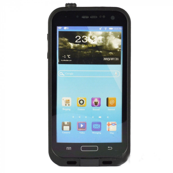 Toc subacvatic impermeabil negru Samsung Galaxy S4 i9500 + folie protectie ecran
