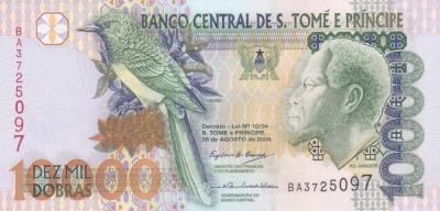 Bancnota Sao Tome si Principe 10.000 Dobras 2004 - P66c UNC foto