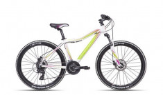 Bicicleta dama CTM Charisma 2.0, 2016, cadru 18&amp;quot;, alb mat / verde Cod Produs: 037.38 foto