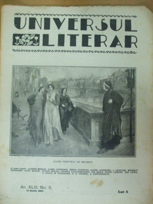 Universul literar 13 martie 1927 pictura A. Moscu A. Baesu foto