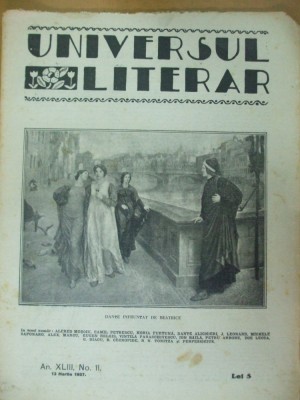 Universul literar 13 martie 1927 pictura A. Moscu A. Baesu foto