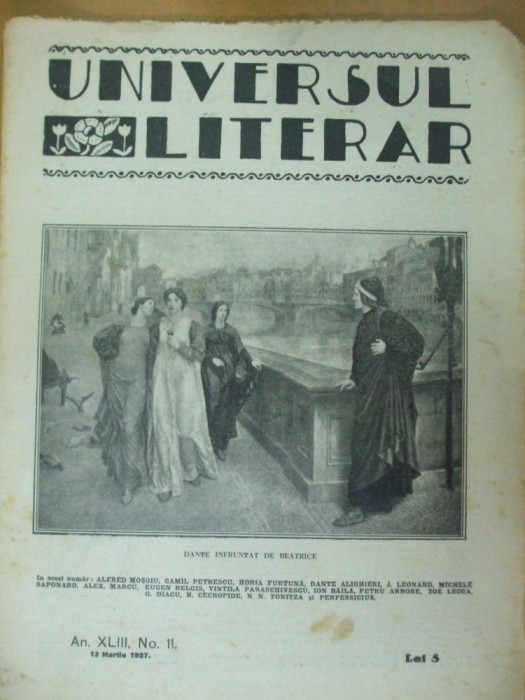 Universul literar 13 martie 1927 pictura A. Moscu A. Baesu