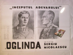 Afis cinema vechi Oglinda, afis film - Sergiu Nicolaescu Regele si Maresalul foto