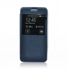 Husa Samsung Galaxy Ace 4 G357 albastra Flip Carte S-View Etui foto