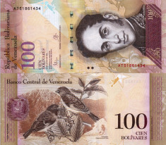 VENEZUELA 100 bolivares 2015 UNC!!! foto