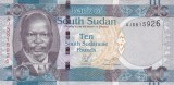 Bancnota Sudanul de Sud 10 Pounds (2011) - P7 UNC