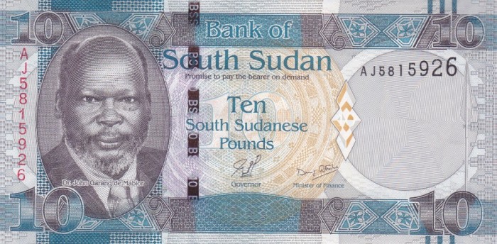 Bancnota Sudanul de Sud 10 Pounds (2011) - P7 UNC