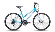 Bicicleta dama CTM Maxima 3.0, 2016, cadru 18&amp;quot;, albastru deschis / alb Cod Produs: 037.84 foto