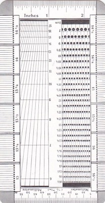 Odontometru clasic, pentru controlul dimensional la dantelura. foto