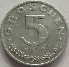 Moneda 5 Groschen - AUSTRIA, anul 1979 *cod 2122 Zinc-xF foto