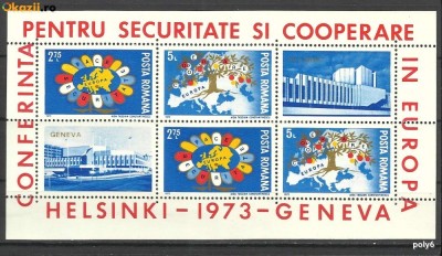 BLOC ROMANIA 1973 MNH foto