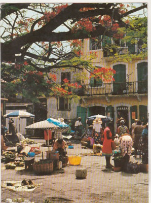 bnk cp Martinica - carte postala circulata 1987 spre Romania - aerofilatelie foto