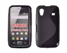 Toc silicon S-Case Samsung Galaxy Ace S5830 Negru foto