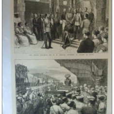 Grafica 1876 The Graphic print Wales Ceylon gara Kandy guvernator Gregory