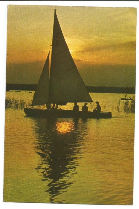 @carte postala(ilustrata)-MANGALIA -APUS DE SOARE