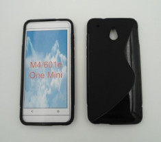Toc silicon S-Case HTC One mini Negru foto