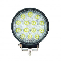 Proiector LED Auto Offroad 42W 12V-24V, 3080 Lumeni, Rotund, Flood Beam 60? foto