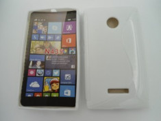 Toc silicon S-Case Microsoft Lumia 435 Alb foto