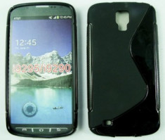 Toc silicon S-Case Samsung I9295 Galaxy S4 Active Negru foto